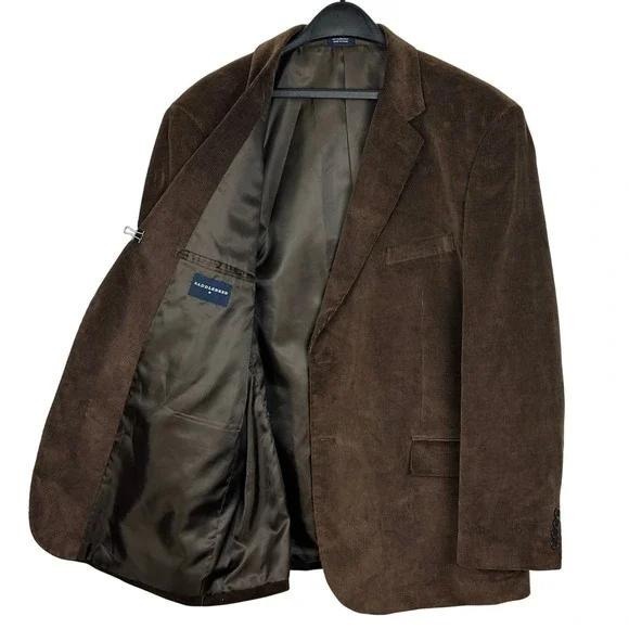 Saddlebred Other - Saddlebred Blazer Mens 50R Sport Coat Brown Corduroy Cotton Lined EUC